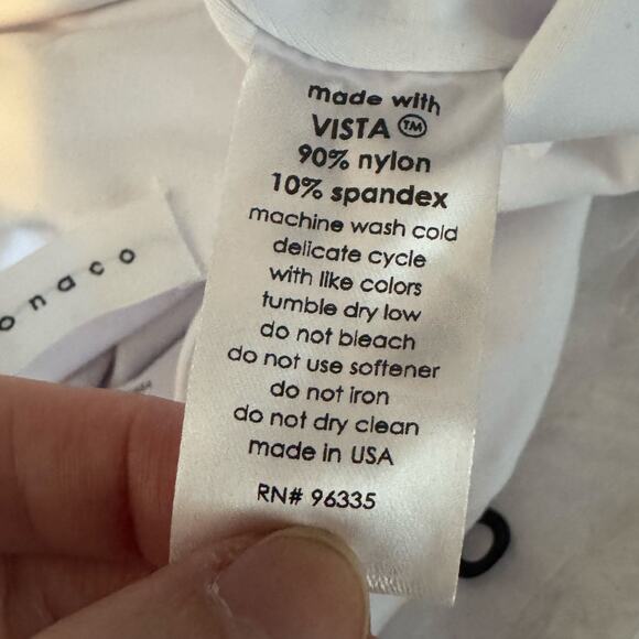 Susana Monaco Short Sleeve Open Back Crop Top in White NWT Size Large - Picture 7 of 8